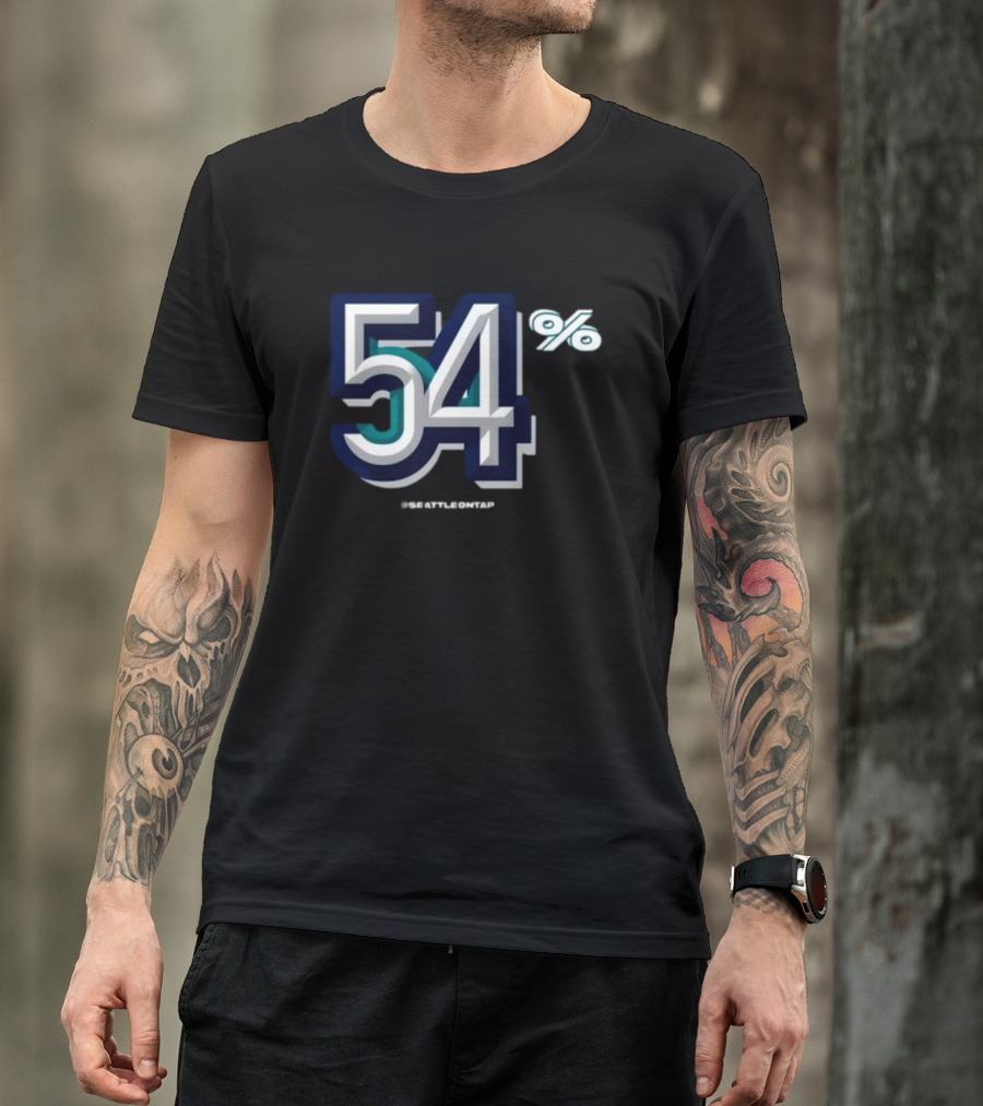 Seattle Baseball 54% @seattleontap T-Shirt