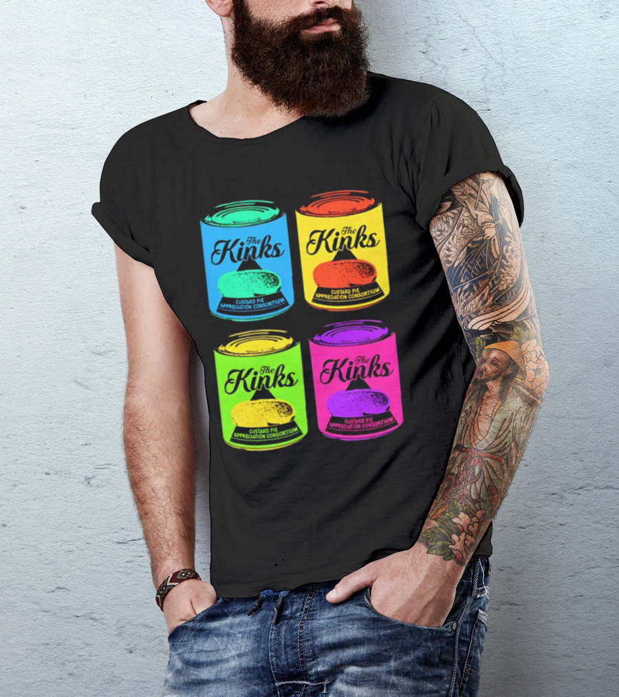 The Kinks Custard Pie Appreciation Consortium Pop Art Cans T-Shirt
