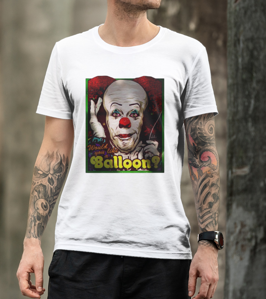 Would You Like A Balloon Clown Face Art By Nordacious T-Shirt