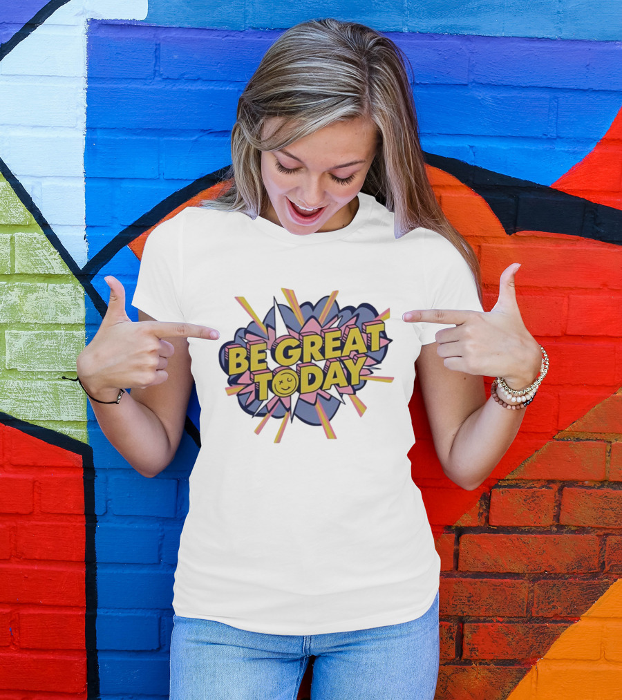 George Kittle Be Great Today Comic Burst Smile T-Shirt