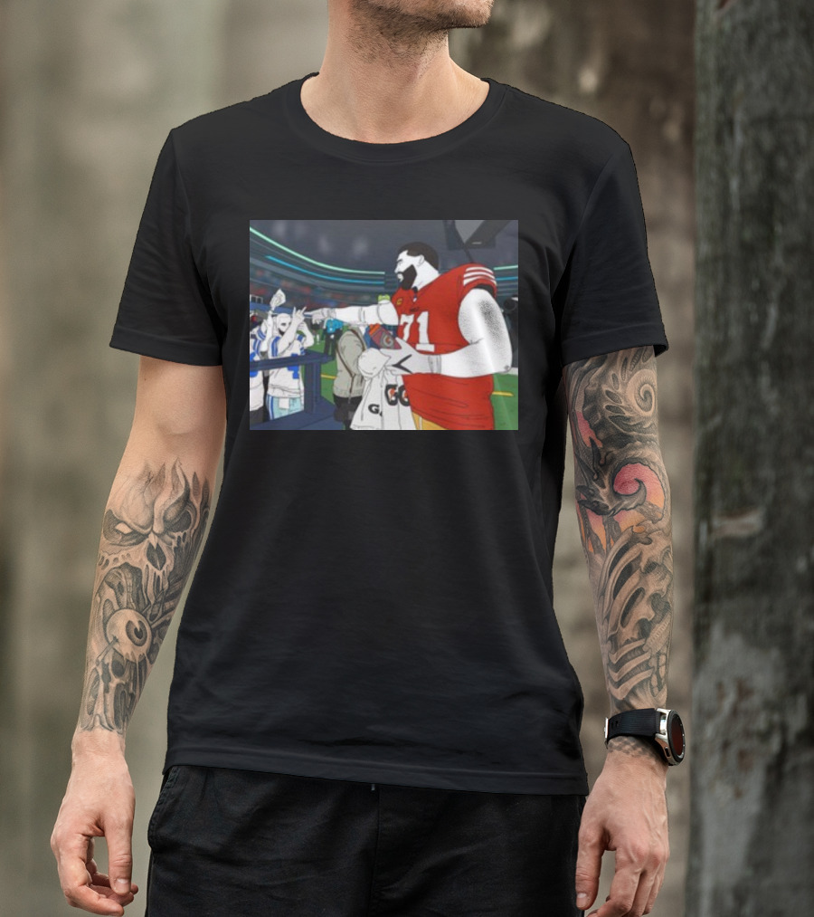 Rita Oak Trent Williams 71 Cowboys Meme Football Stadium Scene T-Shirt