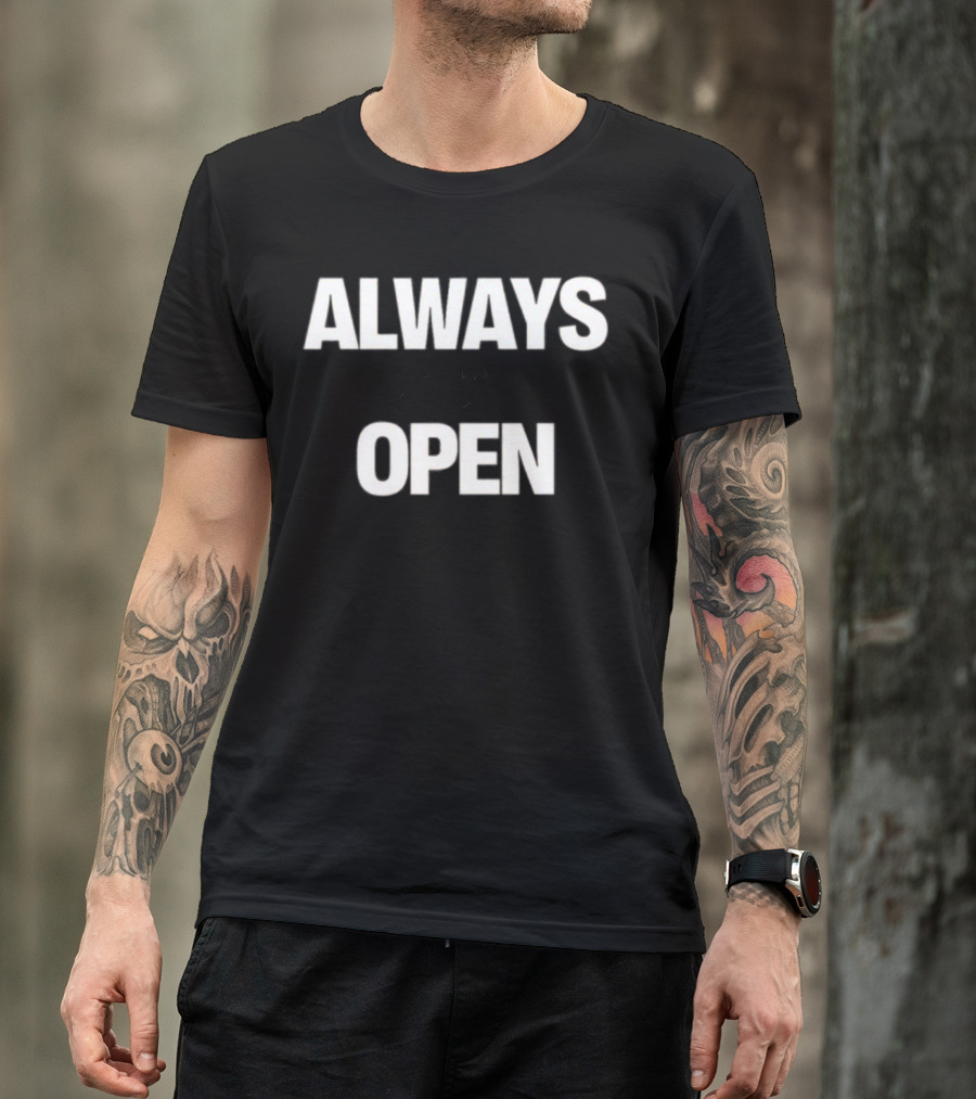 Always Open Uno 1 Starred Text T-Shirt