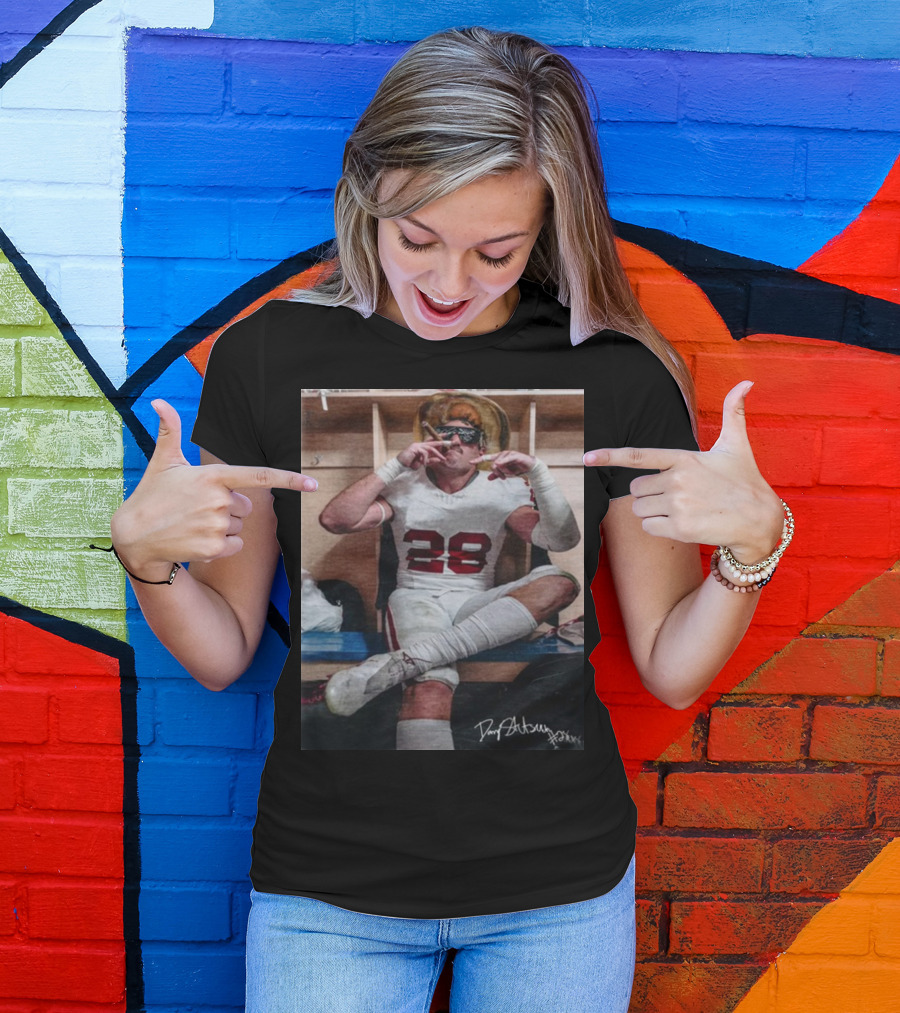 DannyStutsman Oklahoma Only Fears God Texas Fears Oklahoma Signed Football Locker Room Smoke T-Shirt