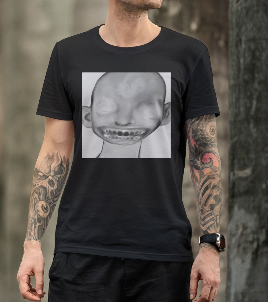 Horizonsupply Heart Stops Beating Eerie Skull Face T-Shirt