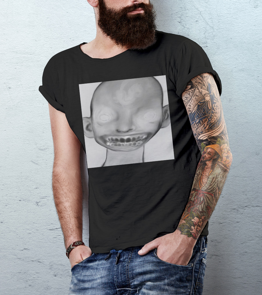 Horizonsupply Heart Stops Beating Eerie Skull Face T-Shirt