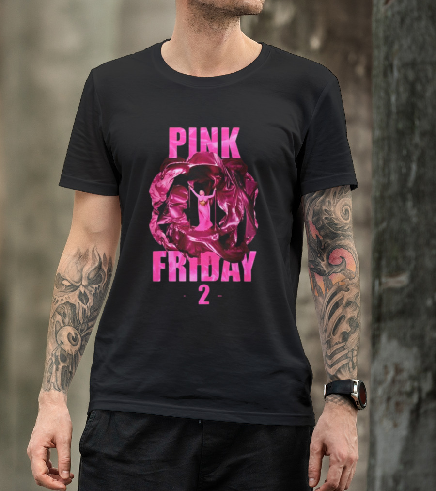 Pink Friday 2 Alternative Cover Pink Draped Figure Centered T-Shirt