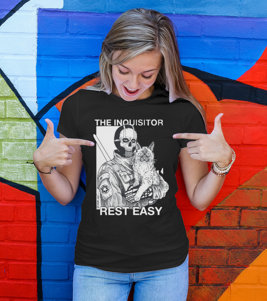 The Inquisitor Rest Easy Star Wars Inspired Artwork With Cat T-Shirt