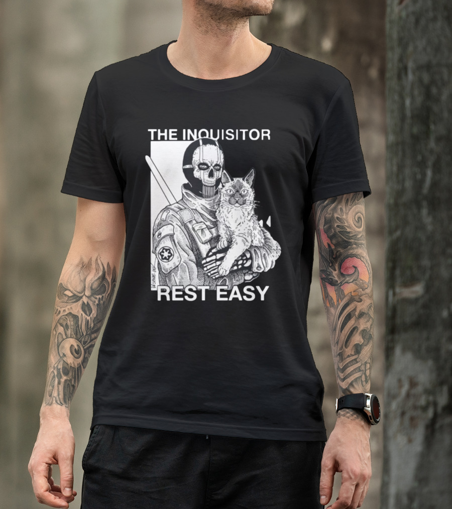 The Inquisitor Rest Easy Star Wars Inspired Artwork With Cat T-Shirt