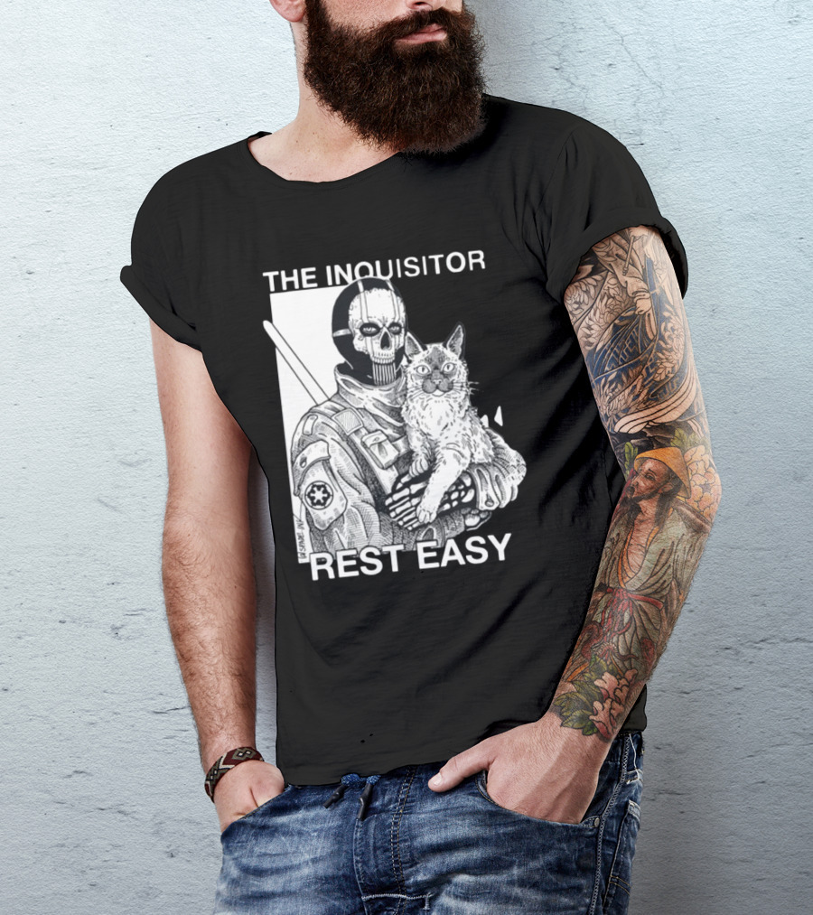 The Inquisitor Rest Easy Star Wars Inspired Artwork With Cat T-Shirt