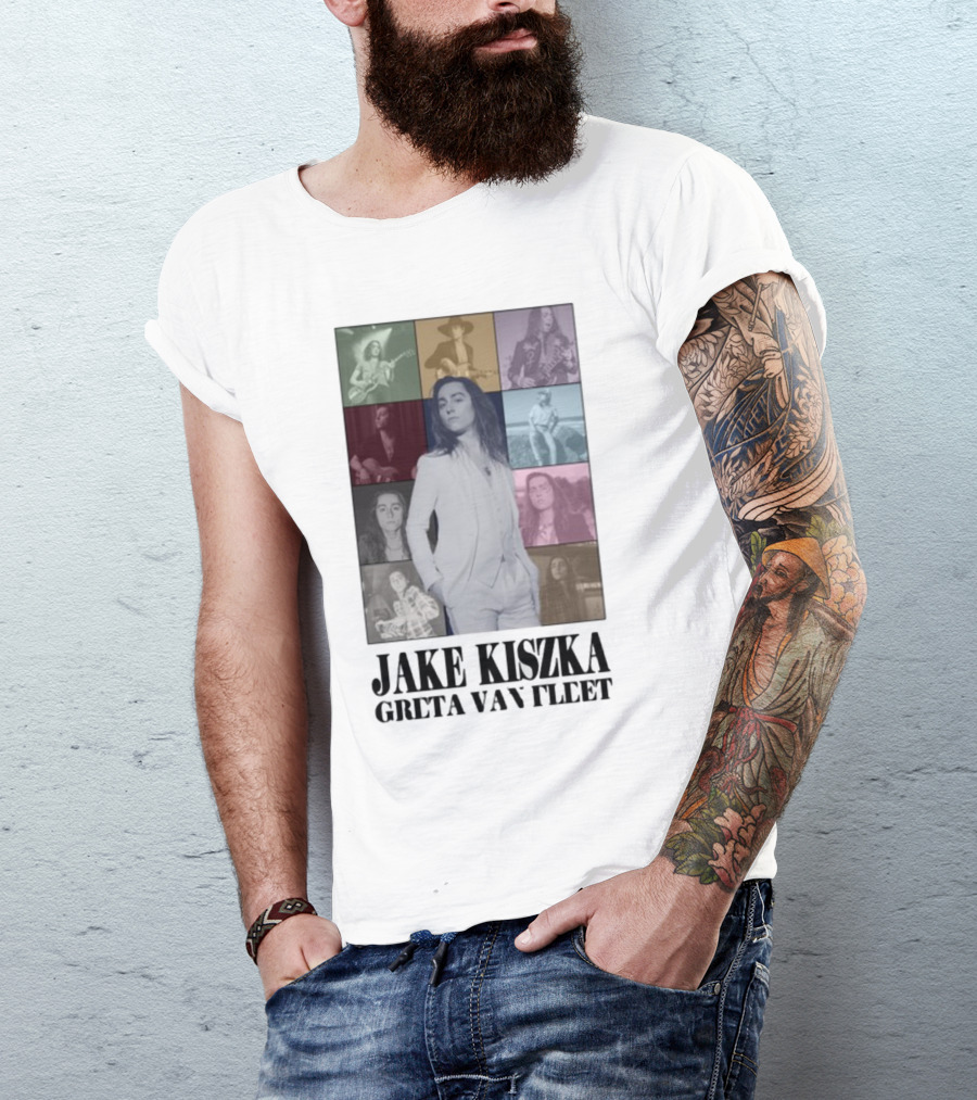 Jake Kiszka Greta Van Fleet The Eras Iconic Montage Styles And Poses T-Shirt