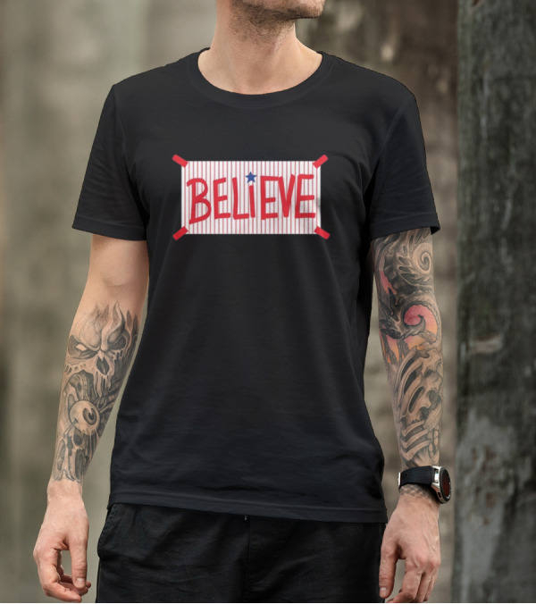 Philadelphia Believe Star Red Stripes T-Shirt