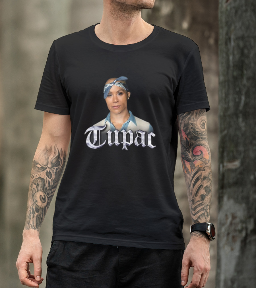 Jada Pinkett Smith Tupac Bandana Crossover T-Shirt