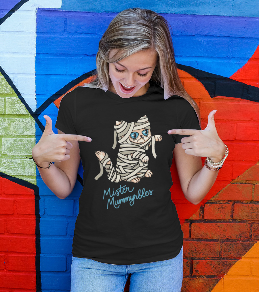 Mister Mummyrbles Lilbub Store Cat Wrapped In Bandages T-Shirt