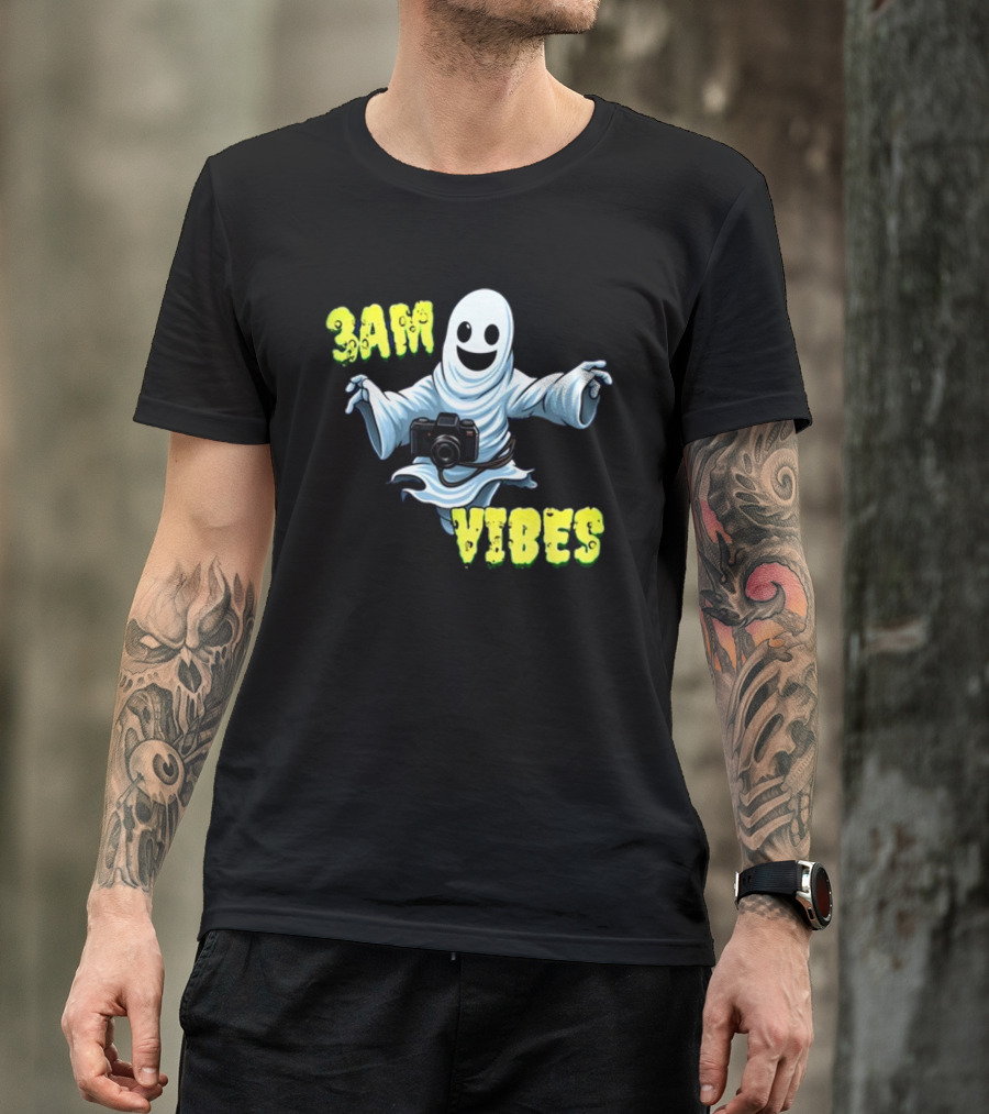 3AM Vibes Ghost With Camera T-Shirt
