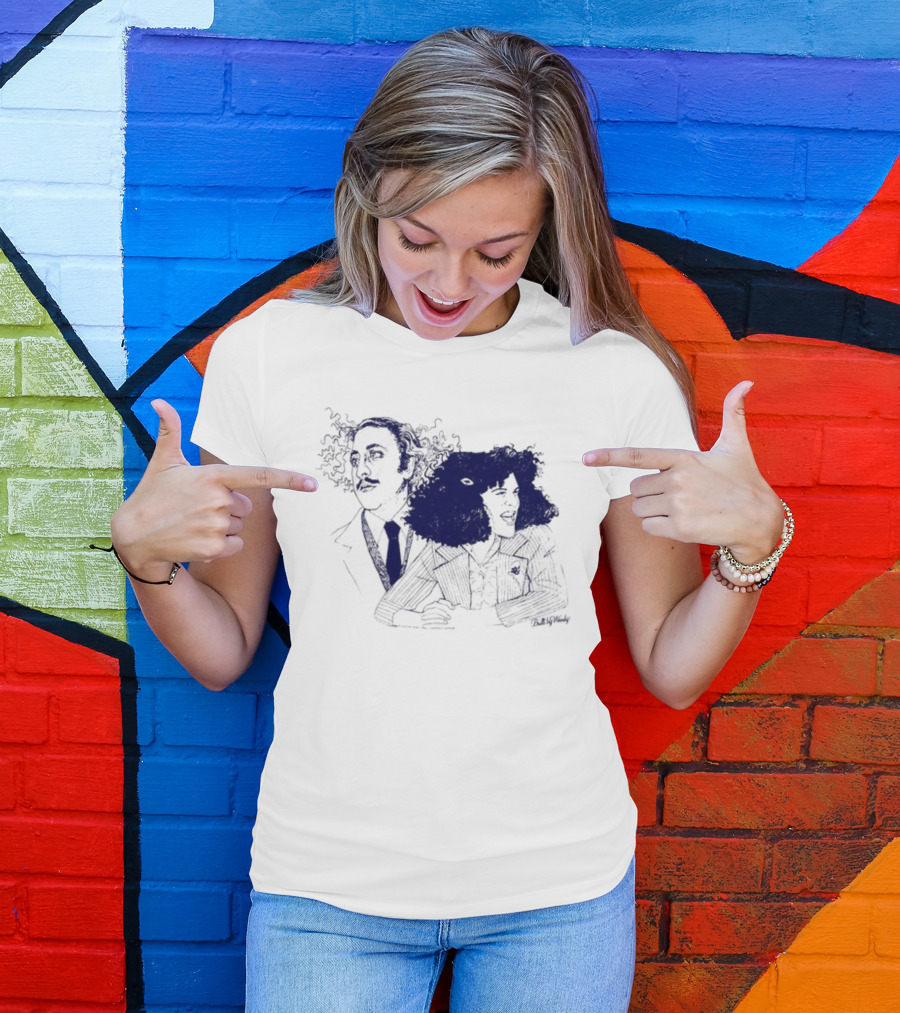 Gene Wilder Gilda Radner Iconic Duo Sketch T-Shirt