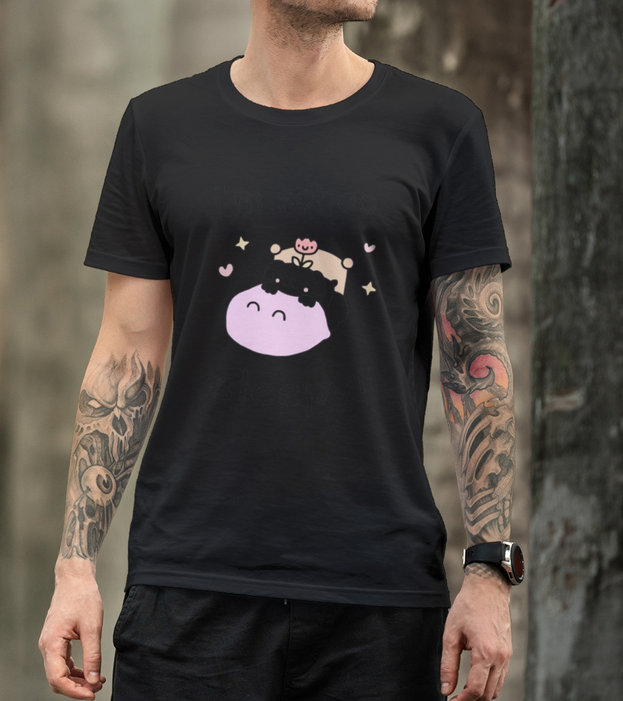 I'm Soooo Sleepy Cute Sleeping Characters With Hearts And Stars T-Shirt