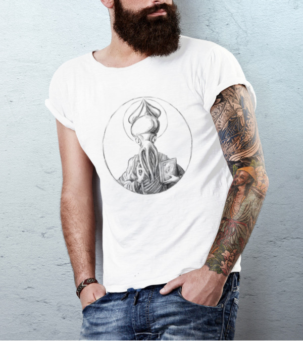 Squid Jesus Holy Icon Tentacle T-Shirt