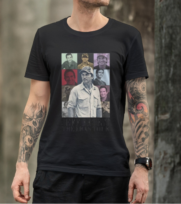 Jeff Probst The Eras Tour Multicolor Photo Collage T-Shirt