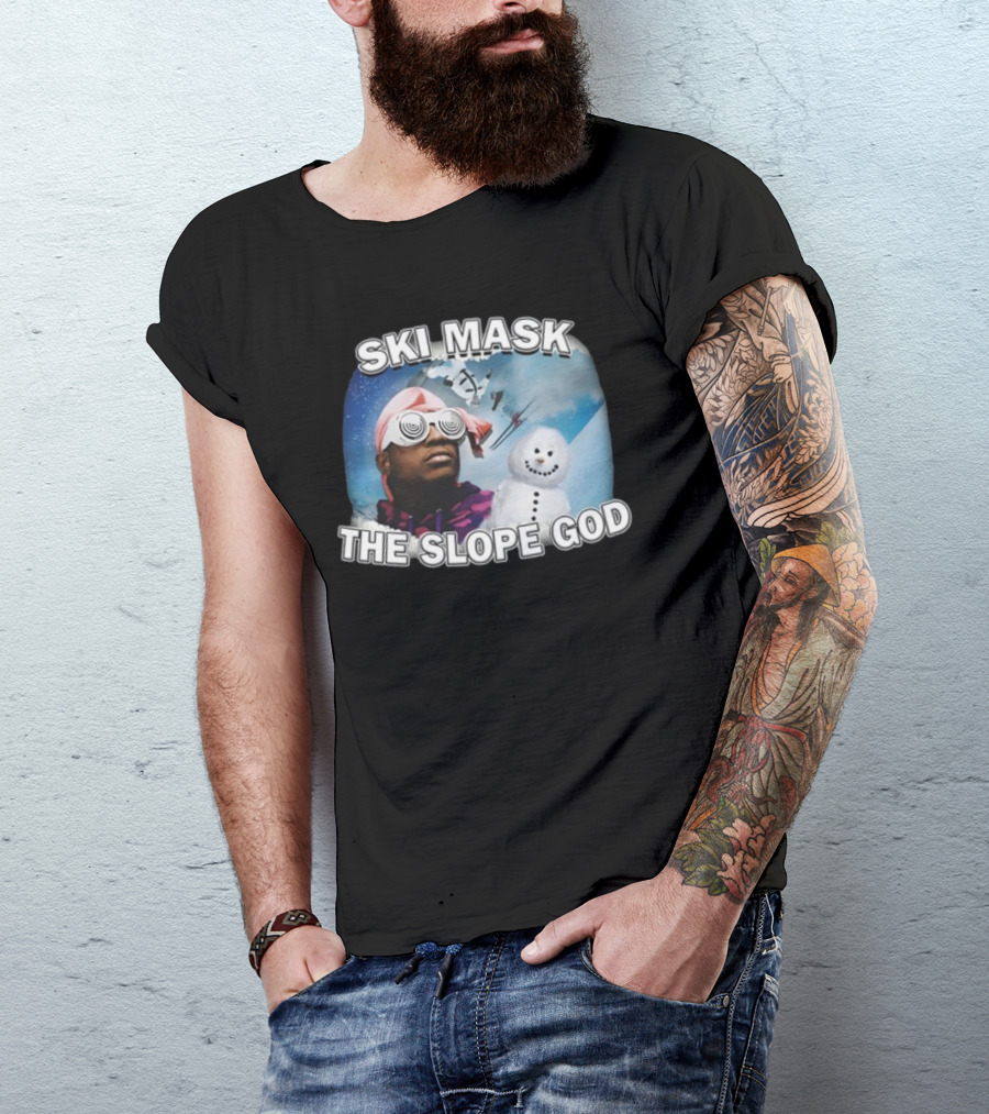 Ski Mask The Slope God Snow Adventure T-Shirt