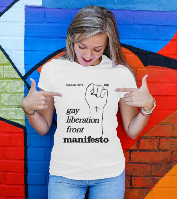 London 1971 10p Gay Liberation Front Manifesto T-Shirt