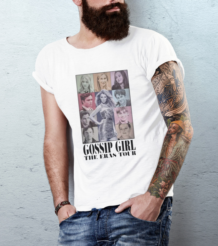 Gossip Girl The Eras Tour Featuring Iconic Cast Collage T-Shirt