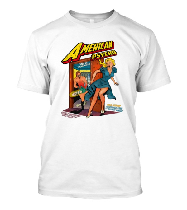 American Psycho Comic Style Chase Vintage T-Shirt