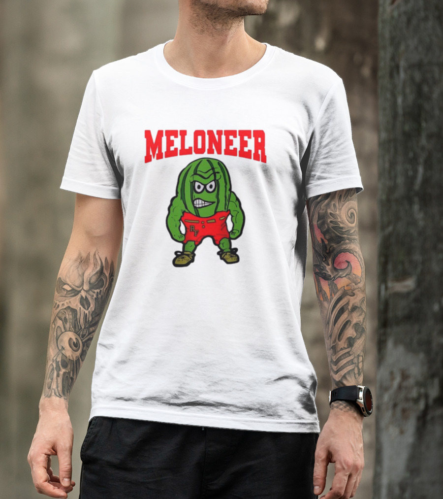Rocky Ford Meloneer RF Mascot Watermelon Character T-Shirt