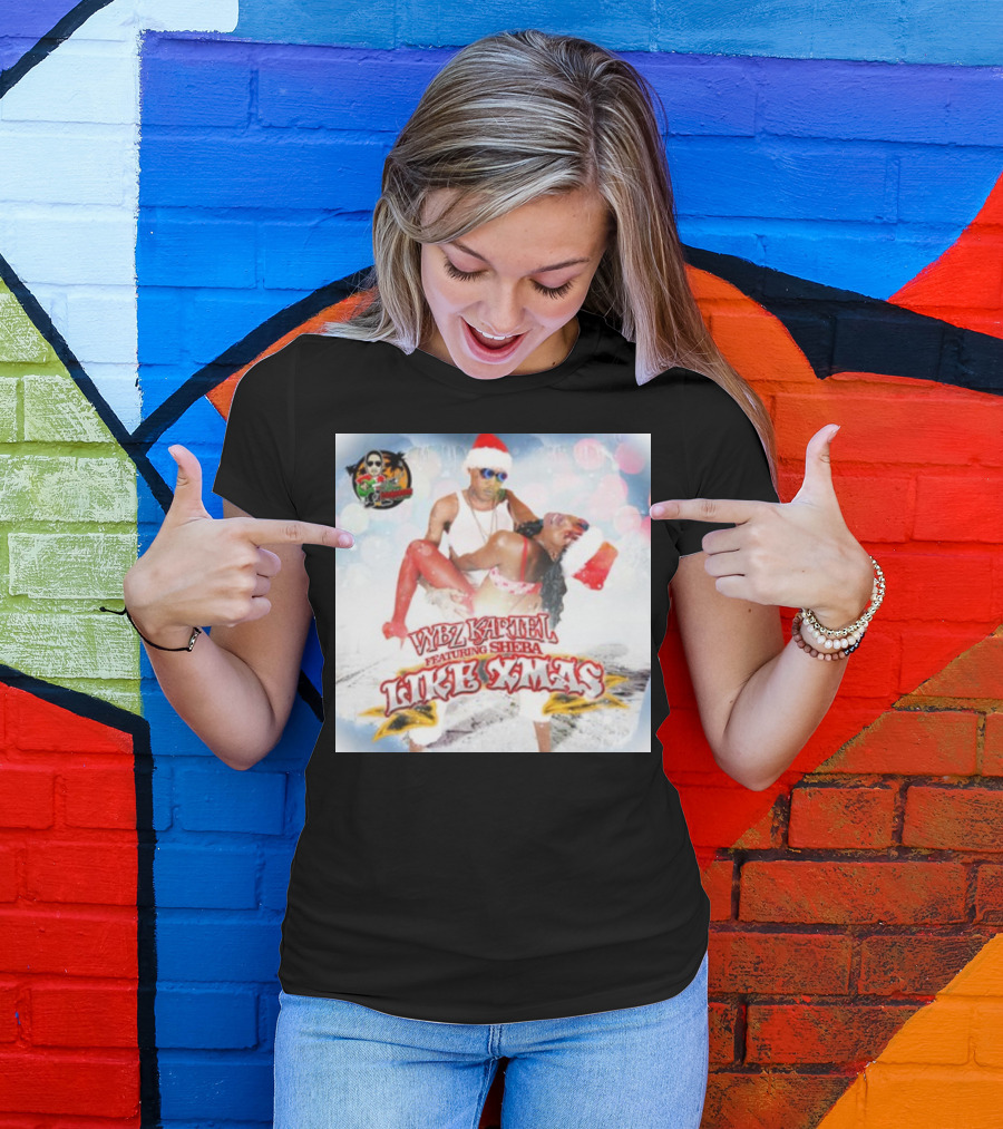 Vybz Kartel Featuring Sheba Like Xmas Festive Santa Beach Party T-Shirt