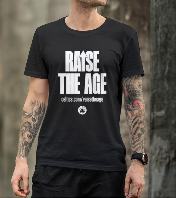 Jayson Tatum Celtics Raise The Age Campaign Celtics.com/raisetheage T-Shirt