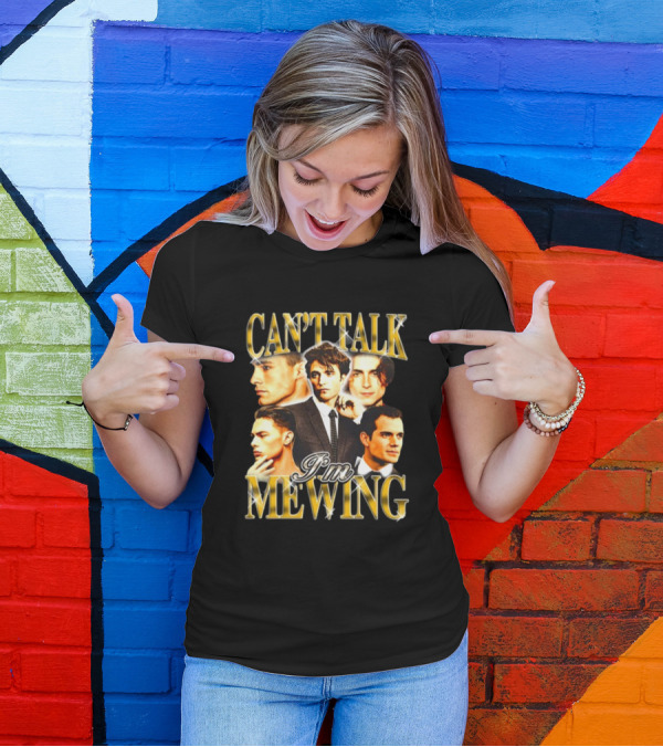 Can't Talk I'm Mewing Male Icons T-Shirt