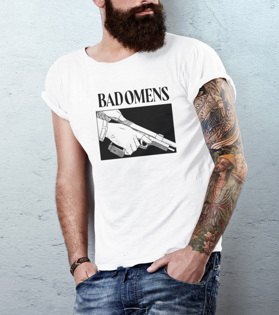 Bad Omens What's The Difference Between A God And Gun Hands Holding Gun T-Shirt