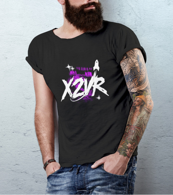 X2vr Black Purple Rocket Colosseum T-Shirt