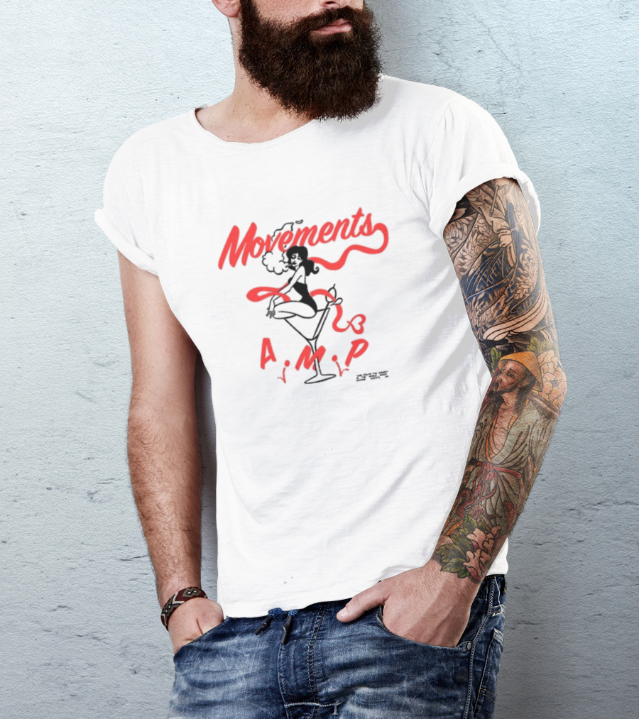 Movements A.M.P Vintage Cocktail Pin-Up Vibe T-Shirt