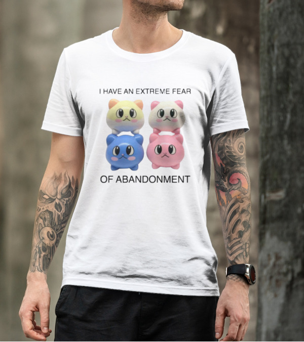 Kikillopieces I Have An Extreme Fear Of Abandonment Kawaii Cats T-Shirt