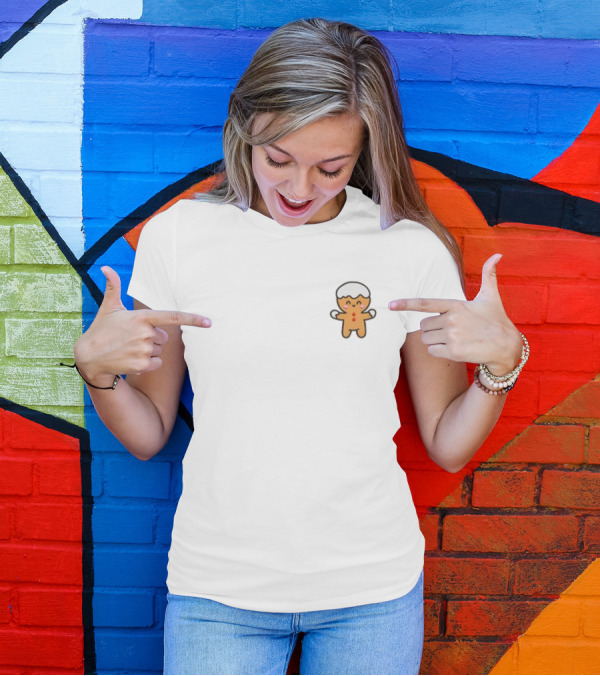 Gingerbread Cookie Christmas Character With Icing Decor T-Shirt