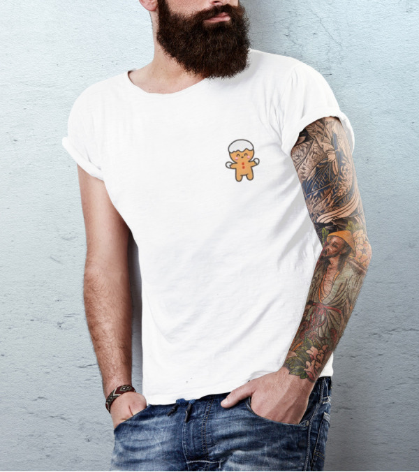Gingerbread Cookie Christmas Character With Icing Decor T-Shirt