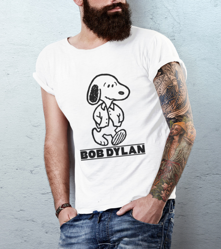 Stereospectralprints Bob Dylan Snoopy Peanuts Character T-Shirt