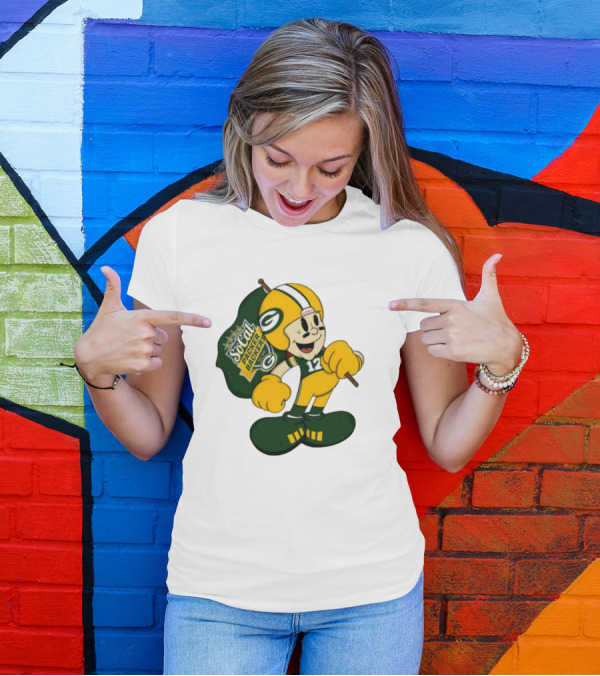 Socal Packer Backers 12 Retro Cartoon Football Character T-Shirt