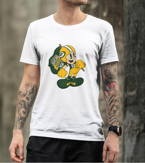 Socal Packer Backers 12 Retro Cartoon Football Character T-Shirt