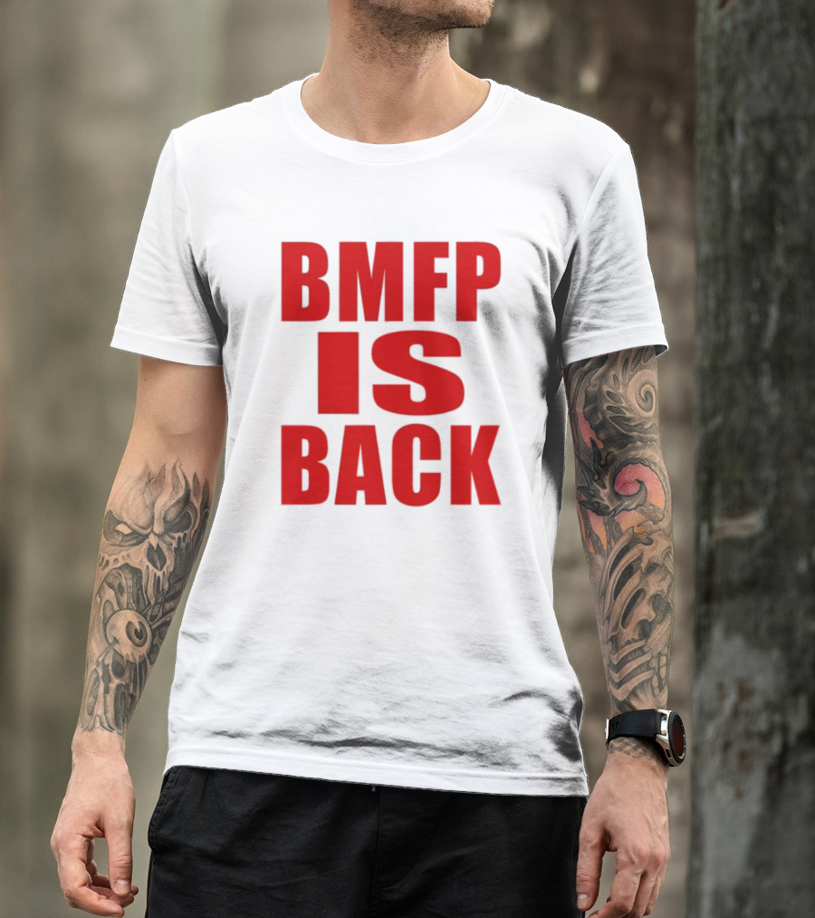 John Nabors BMFP Is Back Text In Bold Red T-Shirt