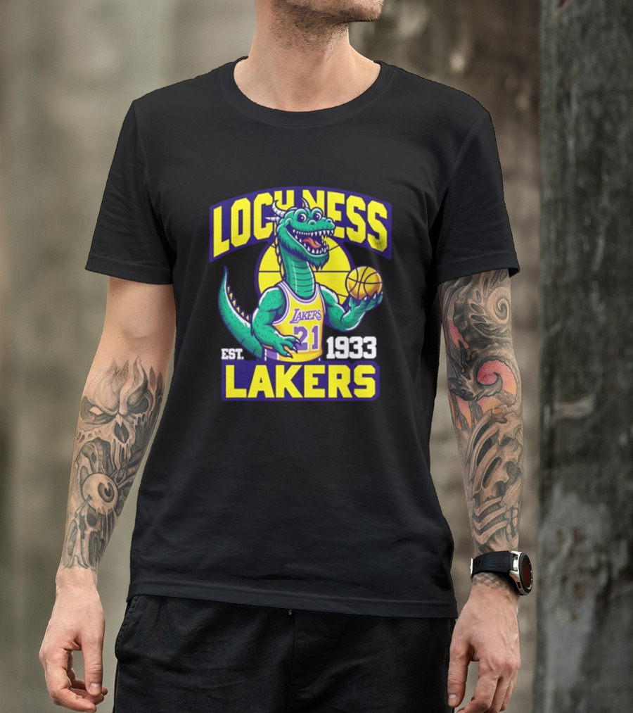 Loch Ness Lakers Basketball Dinosaur Est 1933 T-Shirt