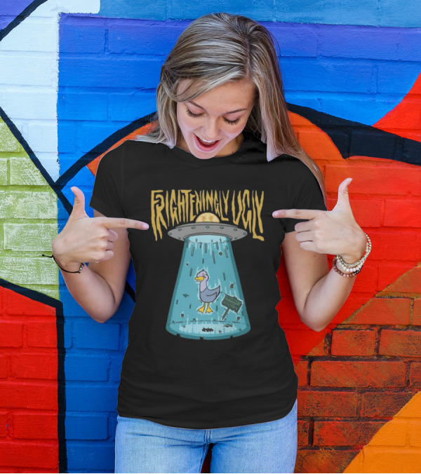 Foyesade Oluokun Frighteningly Ugly UFO Chicken Abduction T-Shirt