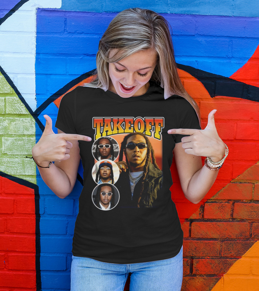 Takeoff Migos Rapper Tribute Collage T-Shirt