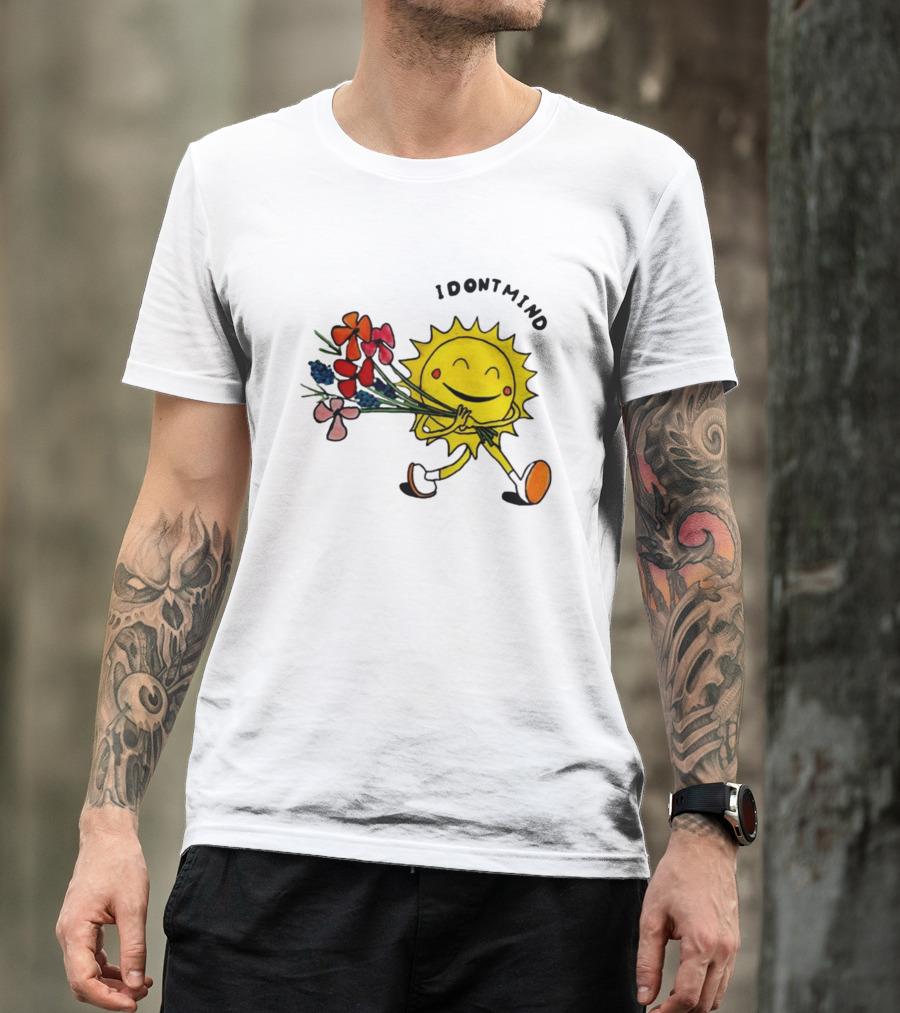 Idontmind Sunshine Carrying Colorful Flowers T-Shirt