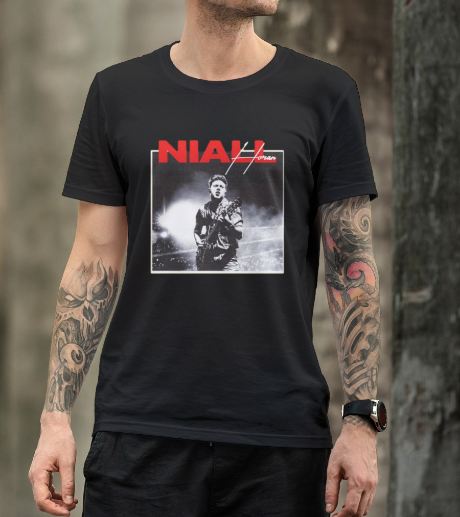 Niall Horan Black And White Concert Performance T-Shirt