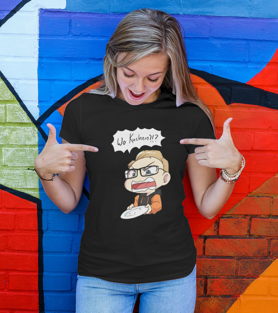 Wo Kuchen Kittycat Cakes Damen Comic Style Character T-Shirt
