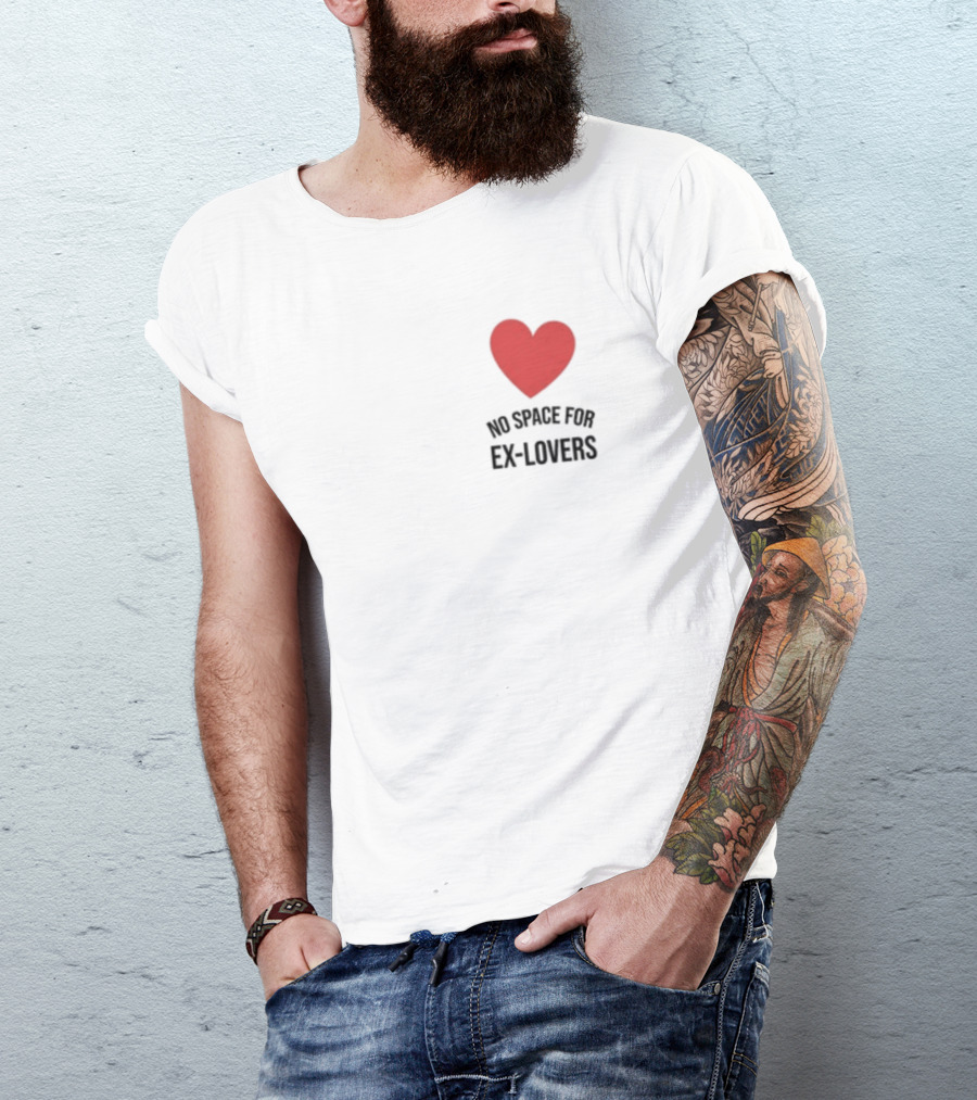 No Space For Ex Lovers Red Heart T-Shirt