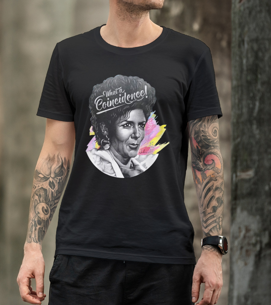What A Coincidence Portrait With Colorful Background T-Shirt