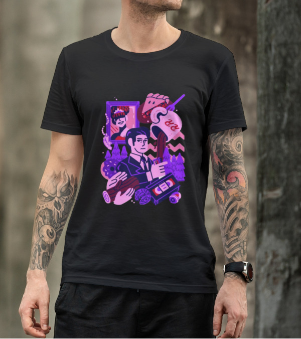 Agent Holding Tape Surrounded By Forest And Painting T-Shirt