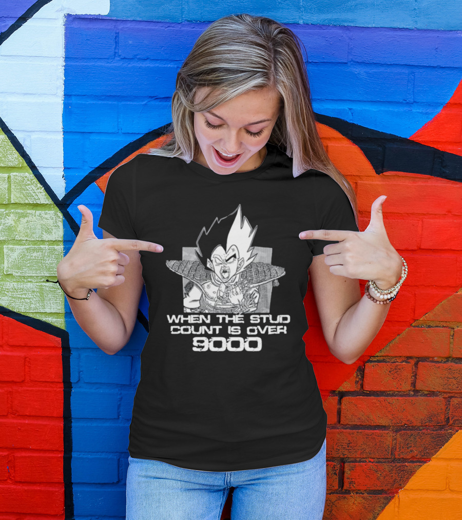 When The Stud Count Is Over 9000 Vegeta Meme T-Shirt